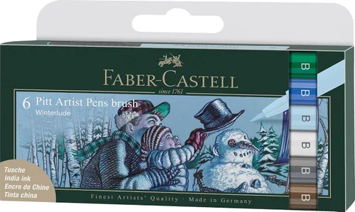 Vista 5 de Faber-Castell Pitt Artist 167171 167171 - Bolígrafos de tinta color negro y gris, B, F, 1.5, FM, paquete de 8