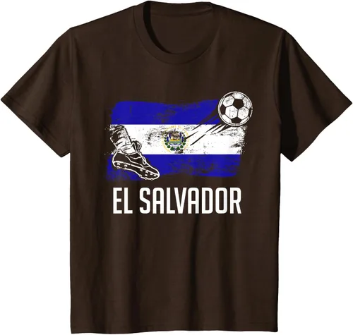 Vista 30 de Camiseta salvadoreña con bandera de fútbol salvadoreño