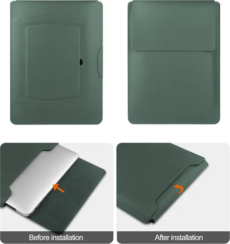 Vista 2 de HoYiXi Funda para laptop de 15.6 pulgadas, compatible con MacBook Pro de 16/15.4 pulgadas, MacBook Pro 15, Mac Air 15, funda impermeable suave de 15