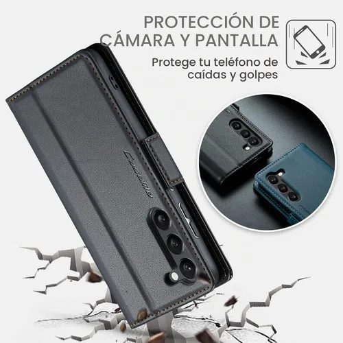 Vista 6 de SINIANL Funda tipo cartera para Samsung Galaxy S23 con bloqueo RFID, funda para Samsung S23 para mujeres y hombres con tarjetero con cierre