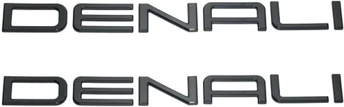 Vista 8 de Juego de 2 calcomanías de repuesto para puerta delantera derecha e izquierda Denali Emblema Placa de identificación 3D para puerta trasera 01-08