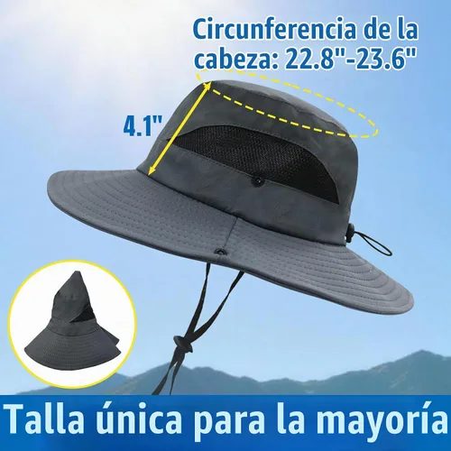 Vista 6 de NPJY Sun Bucket Hats Wide Brim Fishing Hat UPF 50+ Beige