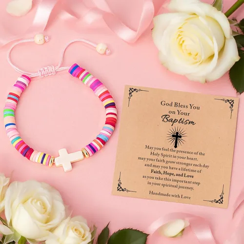 Vista 63 de Regalos navideños para niños, niñas adolescentes, mujeres, linda pulsera de cruz para niñas, regalos de Navidad cristianos para mujeres, ideas