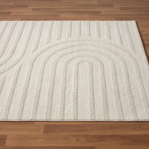 Vista 6 de LUXE WEAVERS Alfombra geométrica moderna color crema 2x3