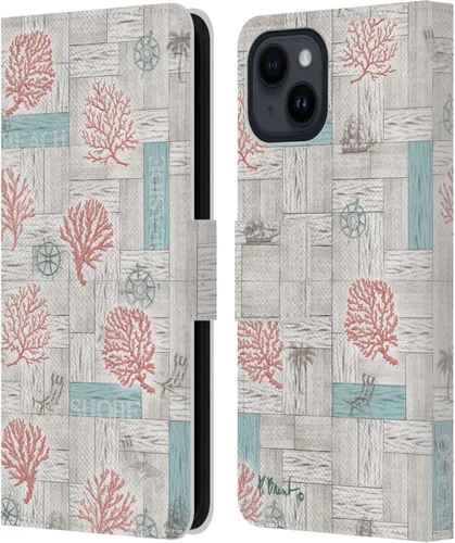 Vista 13 de Head Case Designs Funda de piel con licencia oficial de Paul Brent Agate Mermaid Coastal para iPhone 15