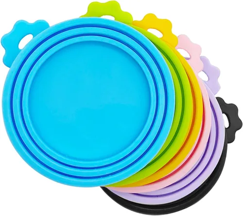 Vista 13 de Cubiertas para latas de alimentos, paquete de 3 tapas de silicona para alimentos y 1 cuchara para latas, se adapta a la mayoría de alimentos