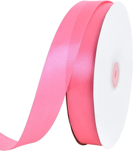 Vista 70 de TONIFUL 1-1/2 Pulgadas (40mm) x 100 Yardas Cinta de Satén Rosa Bebé Ancha de Tela Sólida para Envolver Regalos, Cinta para Silla, Día de San
