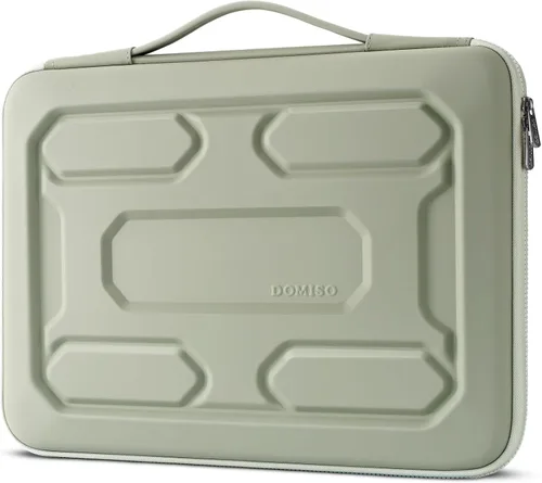 Vista 13 de DOMISO Funda para laptop de 13.3 pulgadas con asa, bolsa para computadora a prueba de golpes, funda protectora impermeable EVA para portátiles