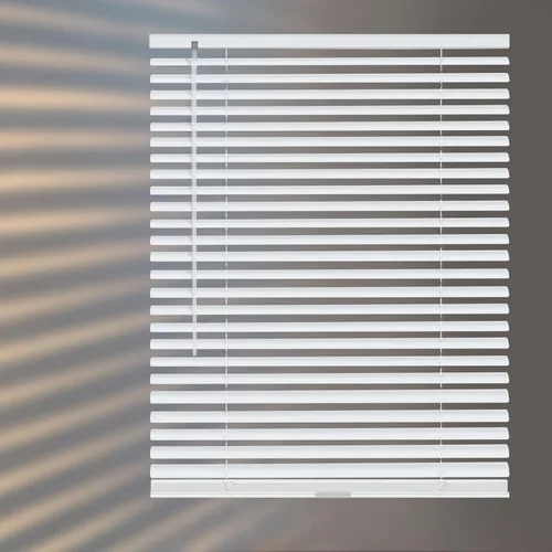 Vista 8 de Minipersianas de aluminio para ventanas sin cordones, persianas horizontales para ventanas para ajuste de luz, persianas venecianas de metal Beige