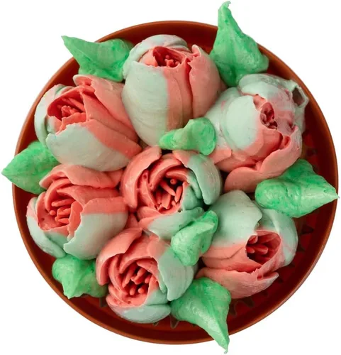 Vista 31 de Restaurantware Pastry Tek - Punta de tubería rusa, 1 punta para decoración de pastel de rosas, punta de decoración de acero inoxidable #9 resistente