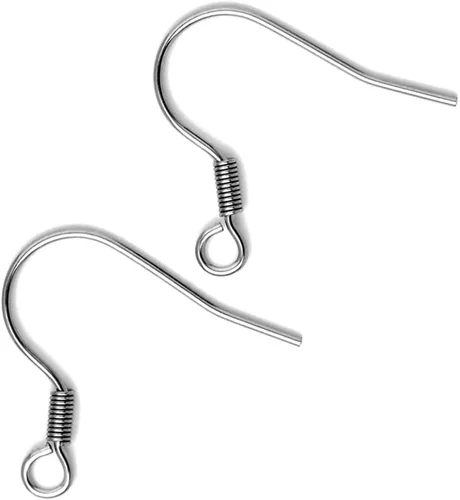 Vista 6 de 20 piezas Adabele 316 Grado Acero Quirúrgico Hipoalergénico Ganchos para Pendientes Planos en Forma de Marquesa de 45mm de Largo con Forma de V