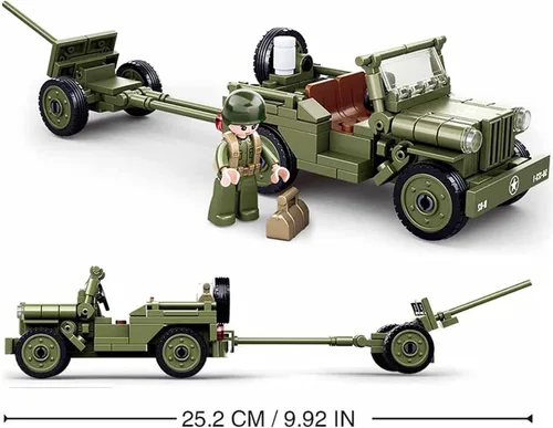 Vista 8 de Juego de ladrillos para vehículos militares de la Segunda Guerra Mundial de la Segunda Guerra Mundial, juego de ladrillos para vehículos militares