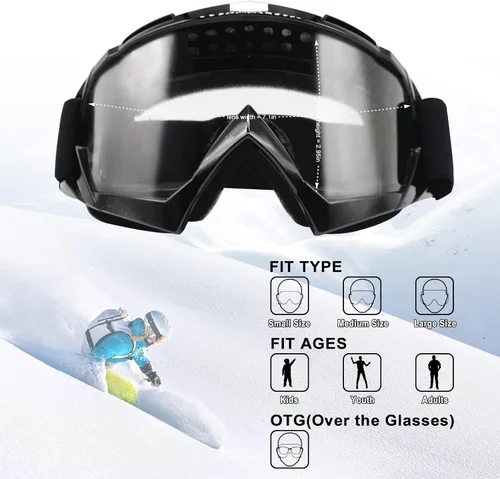 Vista 5 de Gafas de motocross ATV Motocross MX Off Road para hombres, mujeres, adultos, jóvenes, carreras de equitación