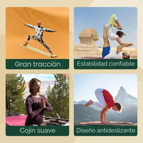 Vista 8 de JadeYoga Harmony Alfombrilla de Yoga - Alfombrilla de Gimnasio Fitness Duradera y Gruesa, Alfombrilla de Yoga de Goma Natural Antideslizante