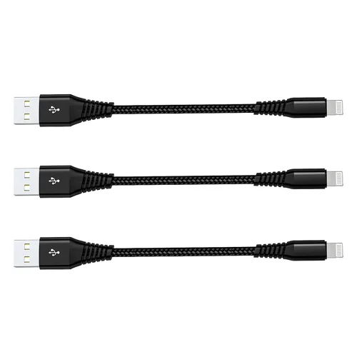 Vista 12 de Cable USB a USB C de 1 pie, paquete de 5 cables cortos de 8 pulgadas USB-C de 60 W de carga rápida para iPhone 18 Pro Max, iPhone Duo 17 16 15