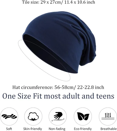 Vista 3 de Outus Gorro de punto delgado para dormir unisex hip-hop 4 piezas