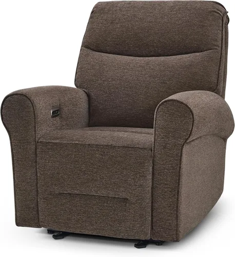 Vista 14 de MCombo Silla Reclinable Eléctrica Compacta que se Pega a la Pared para Espacios Pequeños, Puertos USB-A/C Duales, Sillón Reclinable de Brazos Curvos