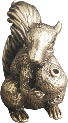 Vista 9 de VOSAREA Figura vintage de latón, estatua de ardilla en miniatura, escultura de ardilla pequeña, escultura de ardilla hecha a mano, adorno de estatua