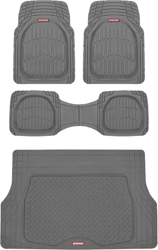 Vista 12 de Motor Trend FlexTough 4 piezas de alfombrillas resistentes para coches, camiones, SUV, juego completo de alfombrillas para automóvil, delanteras