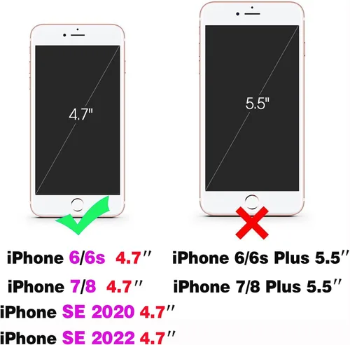 Vista 2 de Asuwish Funda de teléfono para iPhone 6/6s/7/8, híbrida, resistente, a prueba de golpes, dura protección, a prueba de caídas, accesorios móviles