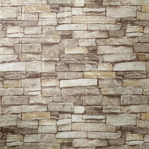 Vista 9 de 3D paneles de pared de espuma autoadhesivos, pelar y pegar ladrillo piedra papel pintado calcomanía de pared para sala de estar niños dormitorio