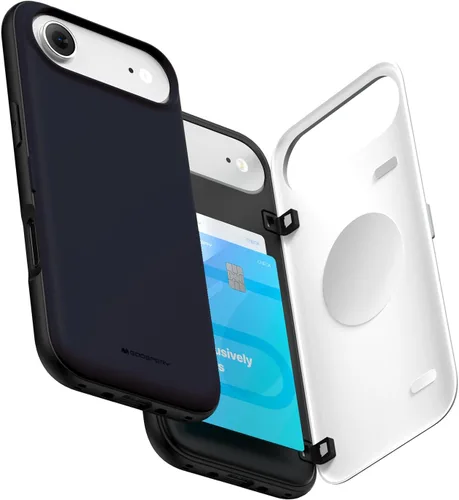 Vista 51 de GOOSPERY Parachoques magnético para puerta compatible con iPhone 15, funda con tarjetero, cartera con cierre magnético automático, protector de Azul