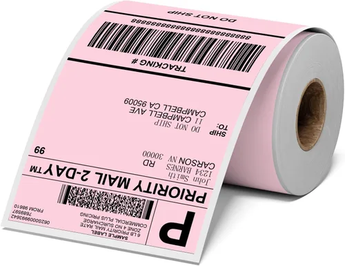 Vista 6 de 4x6 Thermal Labels, Shipping Address Label (Pack of 250 4x6 Roll Labels) Blue Labels Compatible with JADENS, ASprink, Phomemo, Rollo, Zebra