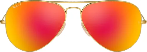 Vista 3 de Ray-Ban Sunglasses Gold Frame Polarized Orange Flash Lenses 58MM