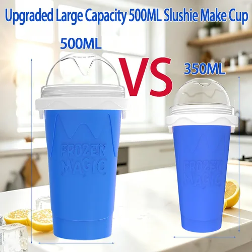 Vista 2 de Vasos para hacer granizados de 16.9 fl oz, 3 unidades, con tapa y pajita