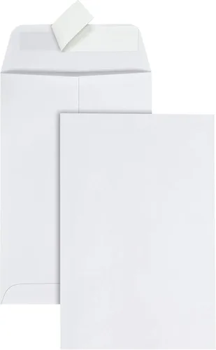 Vista 3 de Quality Park Sobres de catálogo de 6 x 9 pulgadas con cierre autoadhesivo, para envío postal, almacenamiento y organización, papel tejido blanco