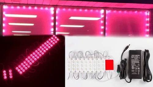 Vista 7 de módulo ligero rosado caliente magenta 5630 del escaparate de los 40ft LED con la alimentación de CA de la UL 12v