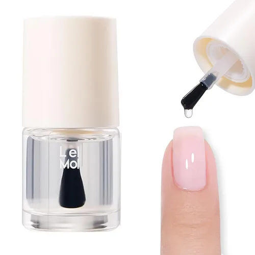 Vista 14 de COSMOO Esmalte de uñas de glitter negro de secado rápido, 12 ml, resistente a las astillas, vegano, de secado rápido, con vetas, de larga duración
