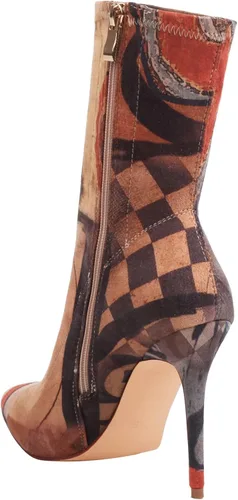 Vista 8 de vivianly Women's Sexy Pointy Toe Stiletto Heels Ankle Boots Printed Stretchy Sock Booties