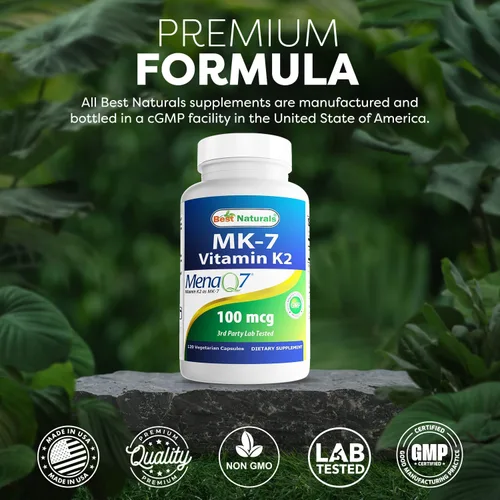 Vista 5 de Best Naturals MK-7 Vitamina K2 100 mcg 120 Vcaps