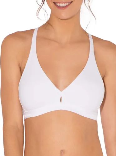 Vista 6 de Fruit of the Loom Bralette de algodón sin varillas para mujer, paquete de 2