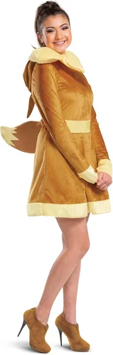 Vista 3 de Disguise Disfraz de Eevee, disfraz oficial de Pokemon Deluxe para adultos y tocado