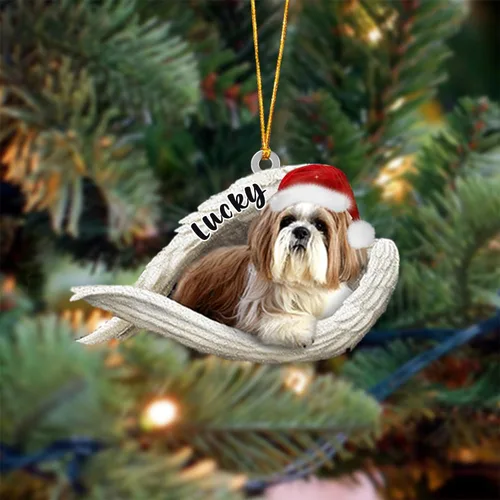 Vista 108 de Ángel durmiente de Afghan Hound para Navidad, adorno personalizado con el nombre del perro, adorno de Navidad personalizado para amantes de perros
