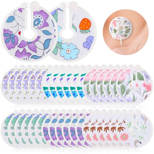 Vista 8 de Paquete de 36 tapas de botón para tubo G, suministros de tubo de alimentación, accesorios de tubo G, almohadillas de enfermería reutilizables