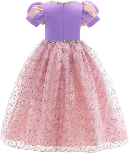 Vista 72 de Disfraz de princesa Sofía Rapunzel para niñas, disfraz de Halloween, Navidad, cumpleaños, fiesta con accesorios
