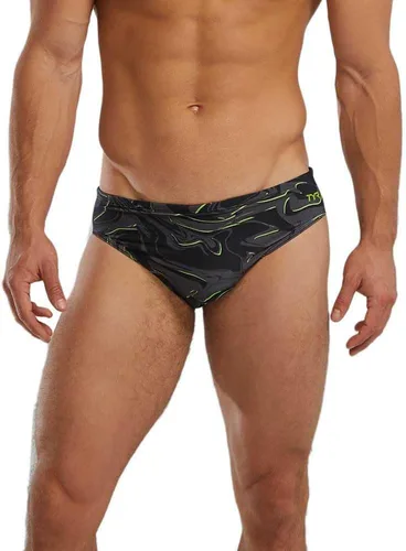 Vista 23 de TYR Men's Durafast Elite Racer Brief Swimsuit Negro
