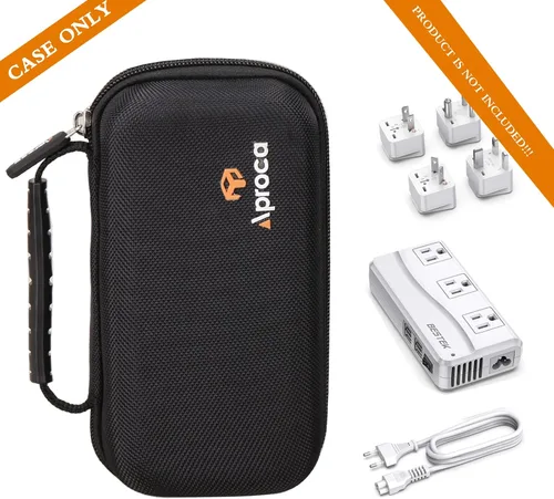 Vista 5 de Aproca Funda compatible con convertidor de potencia BESTEK de 250 W/convertidor de voltaje de 220 V a 110 V, bolsa de almacenamiento portátil