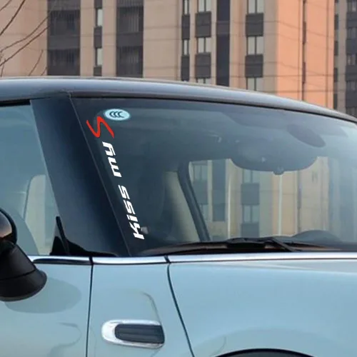 Vista 2 de 60CM/23.6" Kiss My S - Adhesivo de vinilo reflectante para ventana Mini Cooper R56 R57 R50 R52 F55 F56 F60 F54 F57 R60 R61 Accesorios