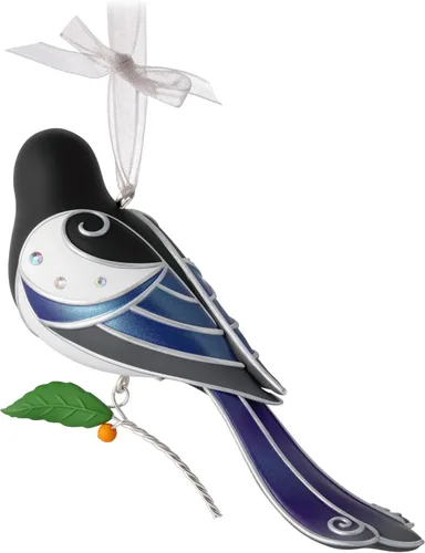 Vista 6 de Hallmark Keepsake Adorno de Navidad (La belleza de los pájaros urraca)