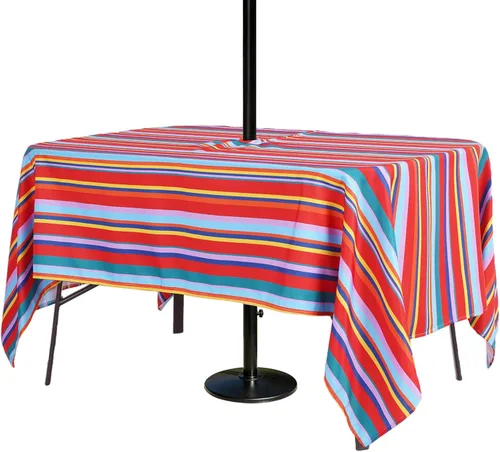Vista 29 de Poise3EHome - Mantel impermeable antiderrames para exteriores e interiores, para camping, picnic, té de la tarde, asados, flores