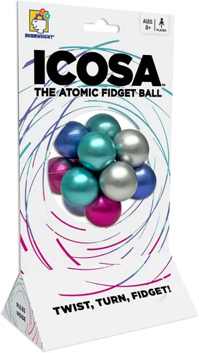 Vista 3 de Brainwright - Icosa Ice - The Atomic Fidget Ball. Twist, Turn, Fidget! (Pack of 4)