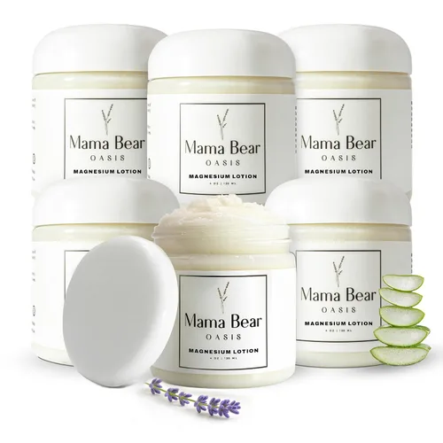 Vista 6 de Mama Bear Oasis Loción - Crema de Magnesio - Loción de Magnesio con Lavanda - Incluye Árnica, Vitamina B6, Aloe Vera (Paquete de 1)