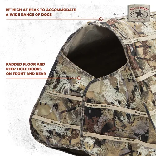 Vista 3 de Rig'Em Right Waterfowl Field Bully Bird Caza - Persiana para perros – Instalación ultra rápida sin pines, bisagras o postes Optifade Marsh