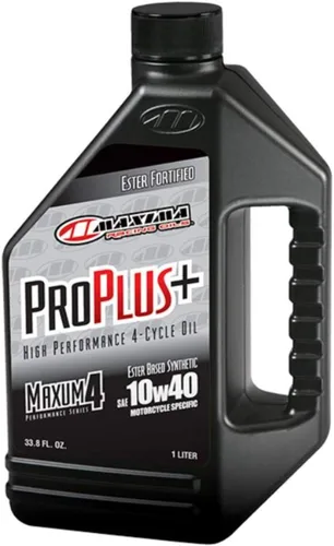 Vista 3 de Maxima Racing Oils 30-02901-2PK Pro Plus+ 10w40 - Aceite sintético para motor de motocicleta, botella de 1 litro, paquete de 2
