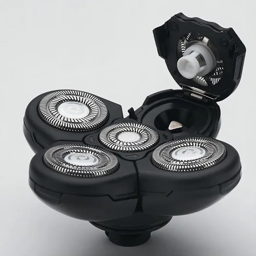 Vista 5 de Cabezas de repuesto para afeitadoras eléctricas para hombre, 5 en 1, reemplazables, alternativa, flotante, lavable, cabeza recortadora de cuchillas