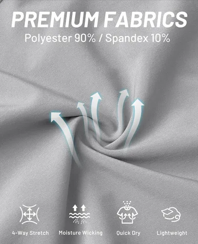 Vista 4 de MIER Pantalones cortos deportivos para correr de 5 pulgadas para hombre con bolsillos, de secado rápido, ligeros, pantalones cortos de entrenamiento